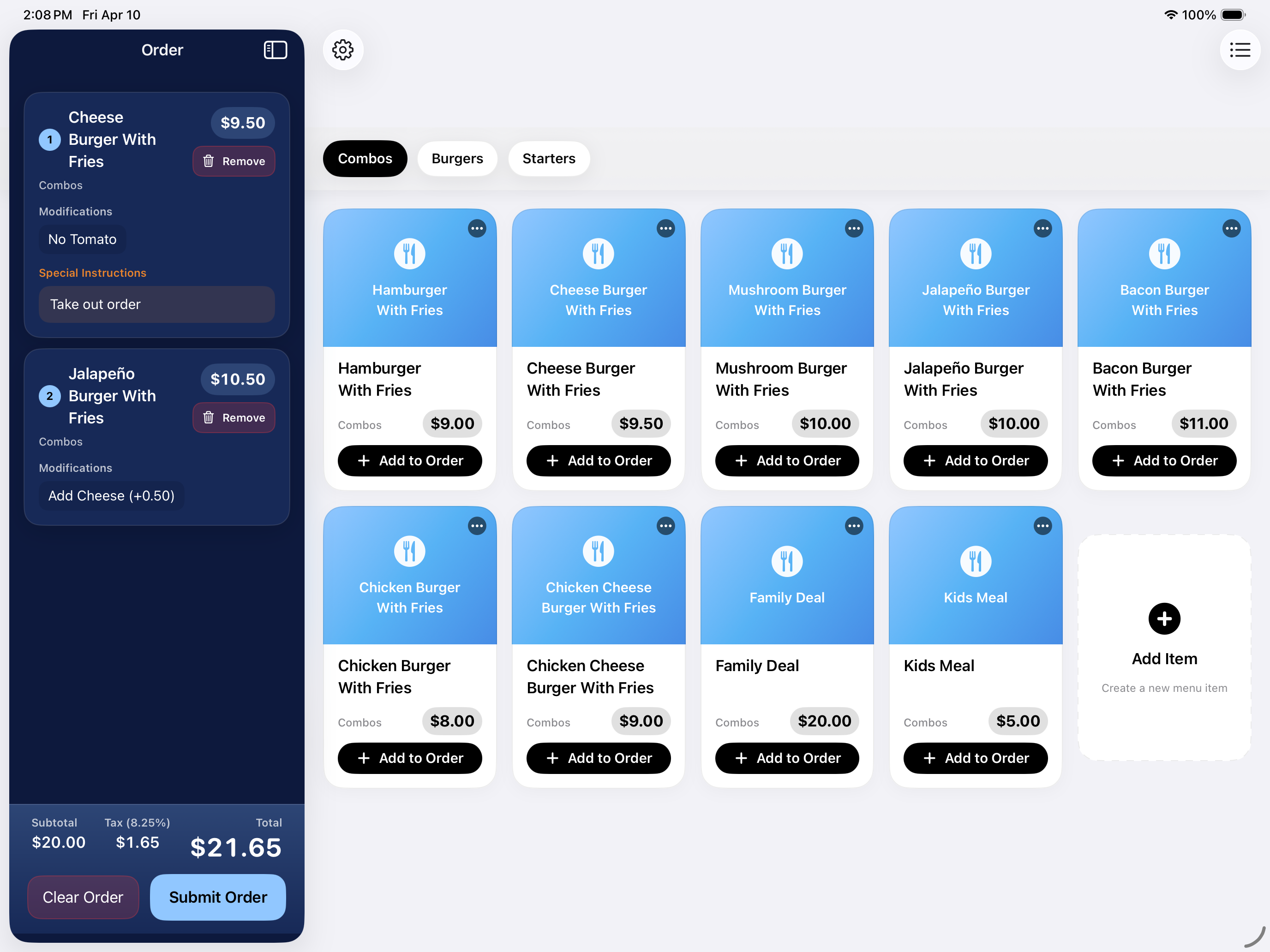 Elephant POS on iPad